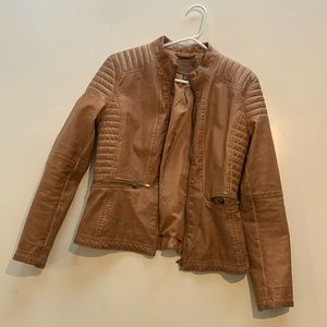 Max Edition brown faux leather jacket